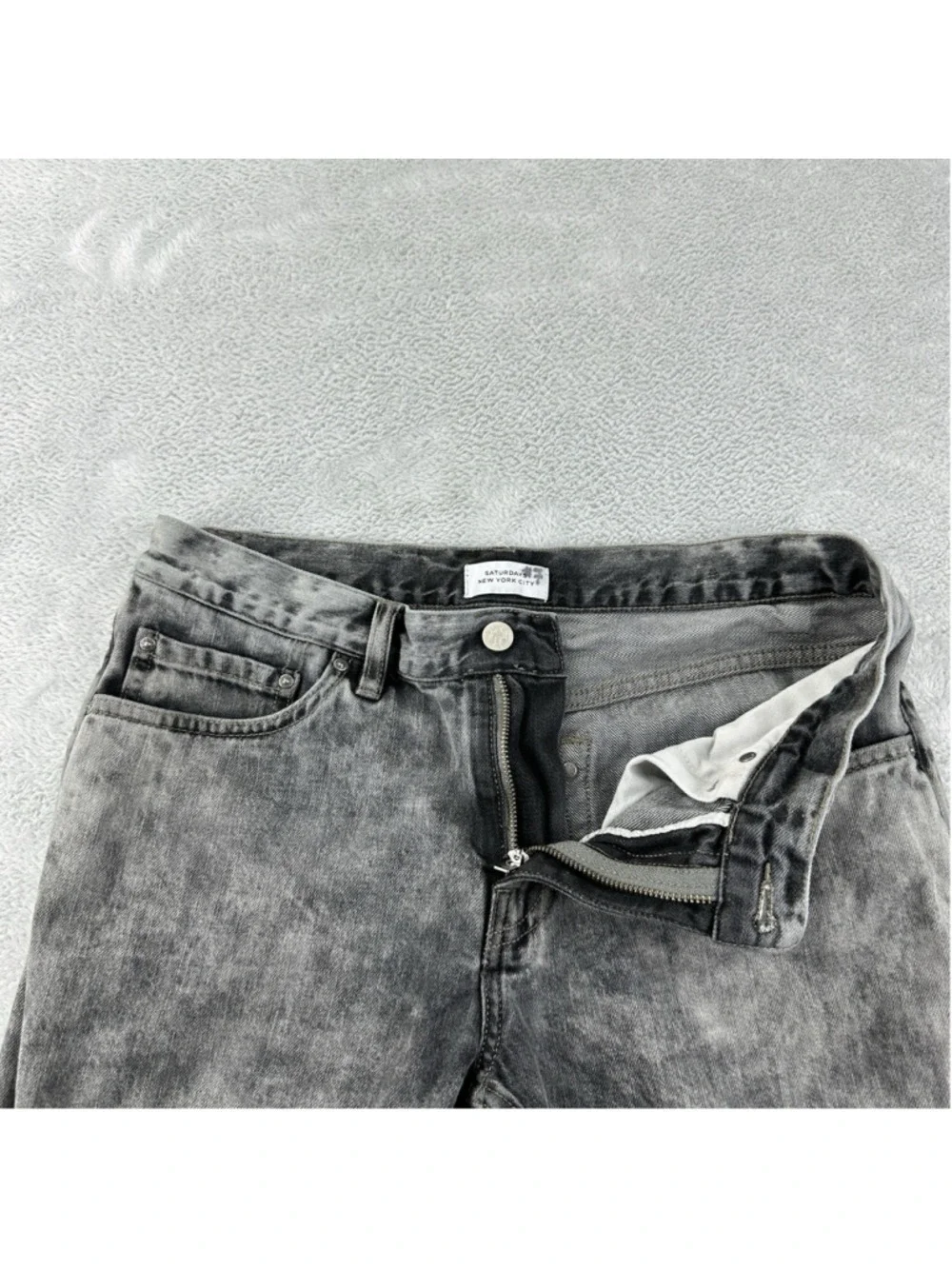 Saturdays NYC Mens Jeans Black Slim Fit Luke Denim Size 32x26